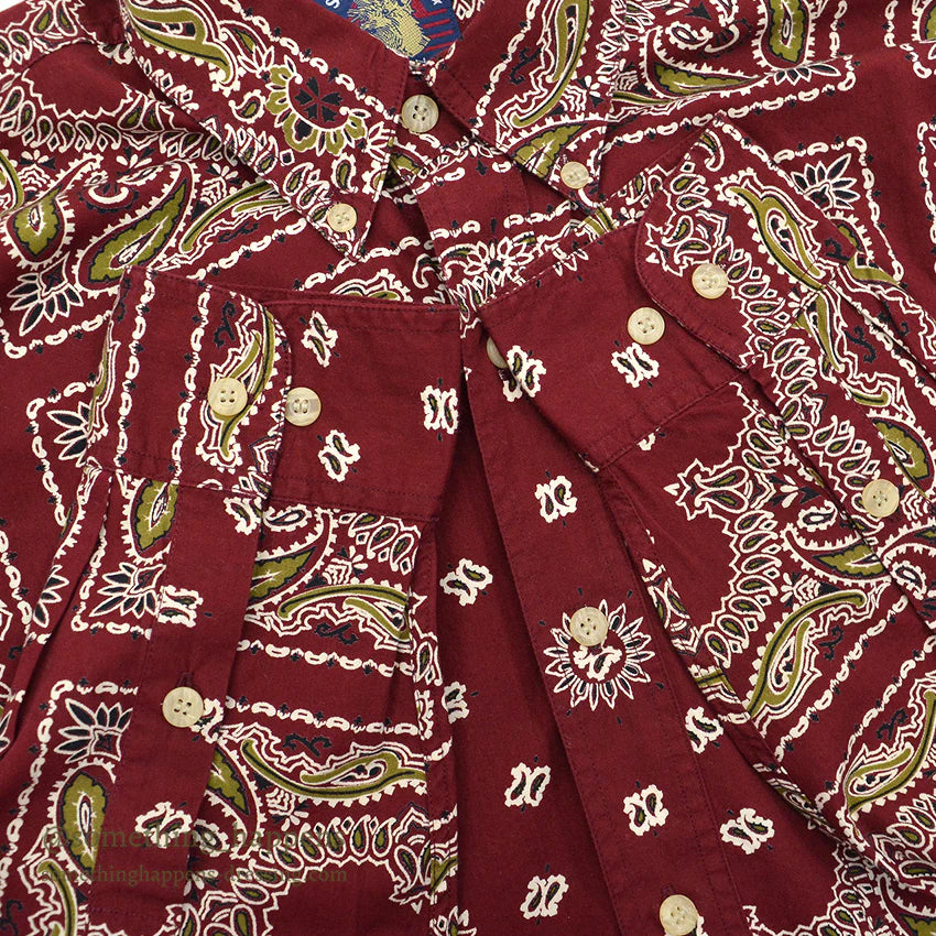 1990's GANT SALTY DOG BANDANA PATTERN B/D SHIRT...M