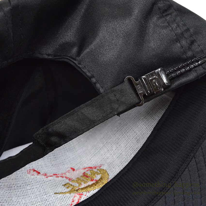 1990's BOOTLEG NIKE AIR JORDAN FLIGHT NYLON CAP BLACK...