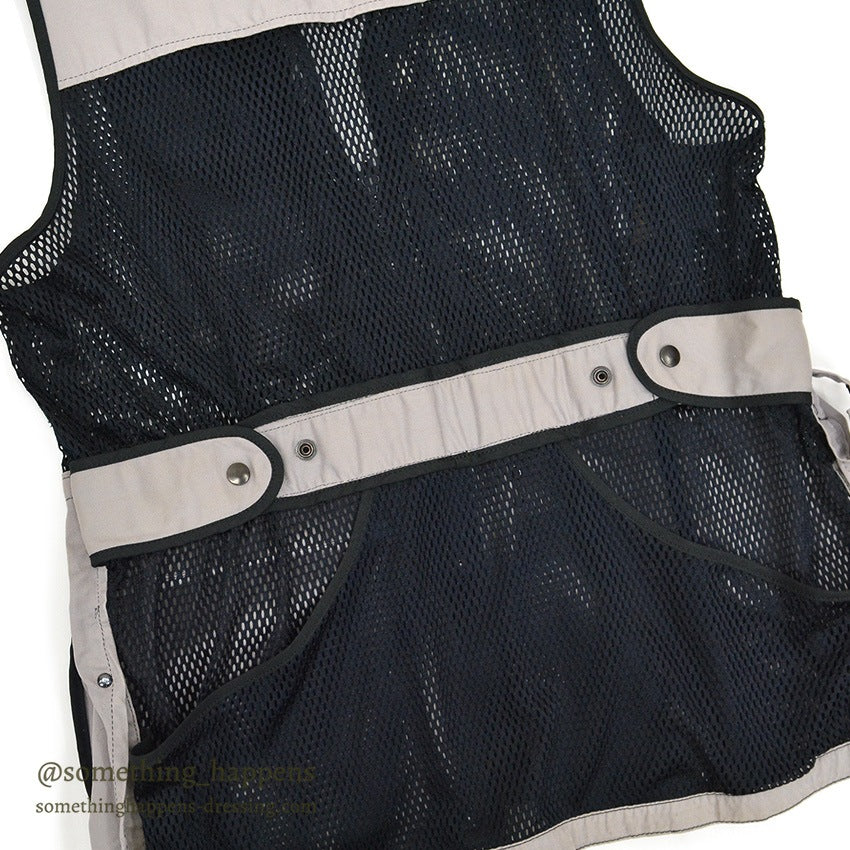 ~1980's BLACK/GRAY SHOOTING MESH VEST ...