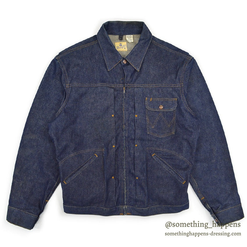 1960's WRANGLER 11MJZ DENIM JACKET NON WASH... 46