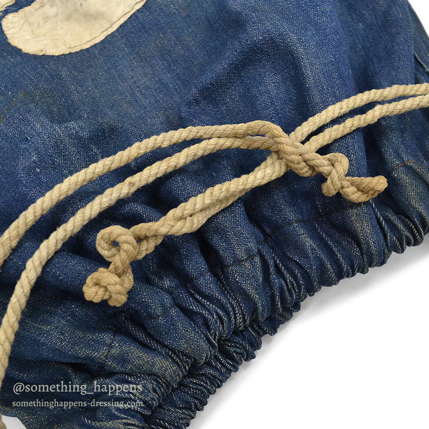 1910's USARMY WW1 ERA BLUE DENIM BARRACKS BAG HAND PAINT...