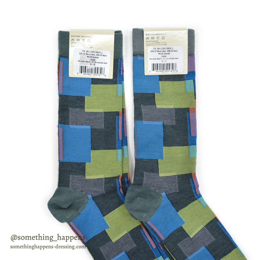 BALLSTON KNIT Merino Wool × Nylon Multi Color Socks ... 2-Pair Set
