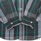 1980's~ DAKOTA BY FIVE BROTHER PLAID FLANNEL SHIRT...L