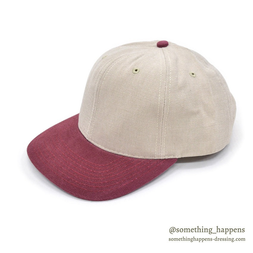 1990's DEADSTOCK LIGHT GRAY/MAROON SNAP BACK CAP Made in USA...