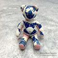 ANTIQUE CALICO PATCHWORK QUILTED TEDDY BEAR...