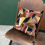 ANTIQUE MOSAIC PATCHWORK QUILTED CUSION...45cm/45cm