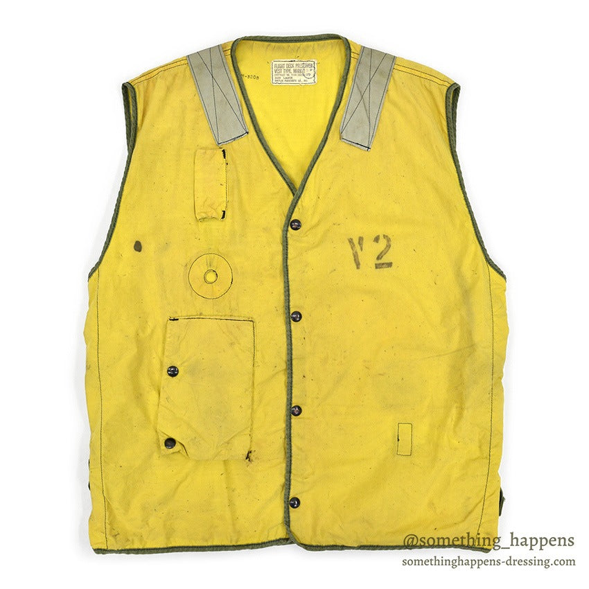 1960's USNAVY AIRCRAFT FLIGHT DECK PRESERVER VEST TYPE, MARK1 ... LARGE