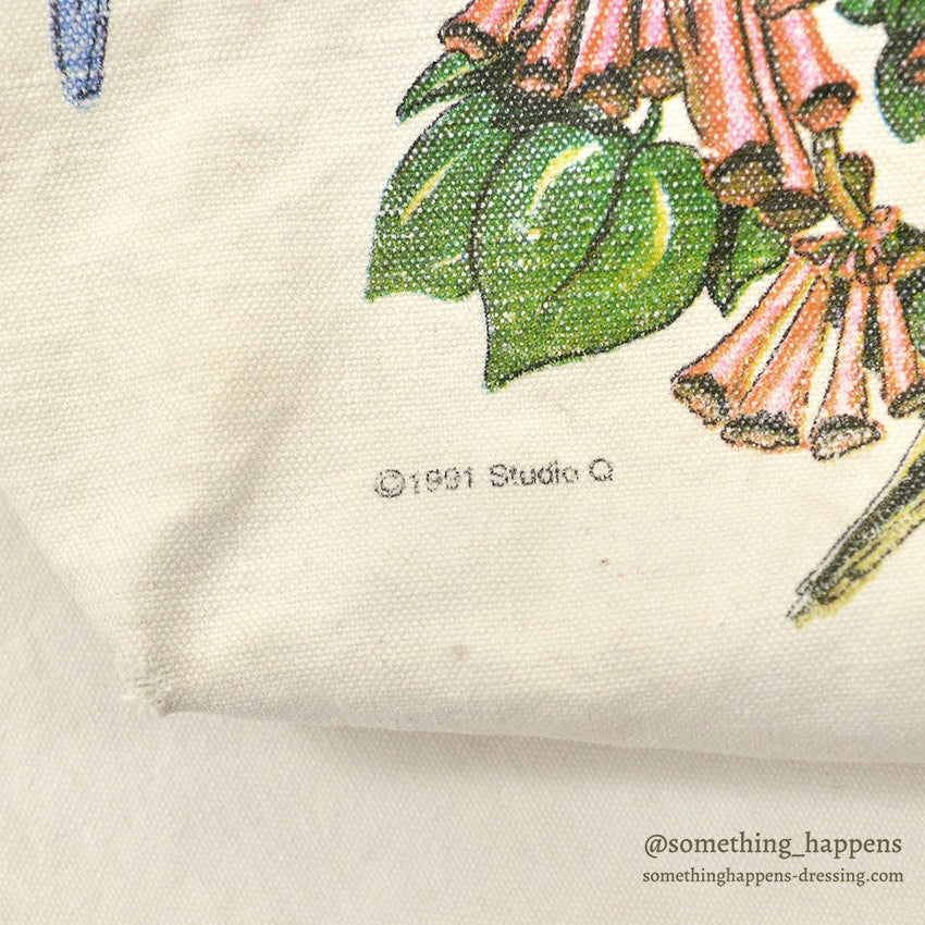 1990's STUDIO Q RAINFOREST ABC's PRINT CANVAS TOTE BAG...