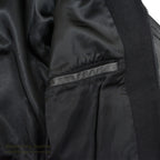 1990's~ CHARMED ALL BALCK WOOL / LEATHER JACKET .... M