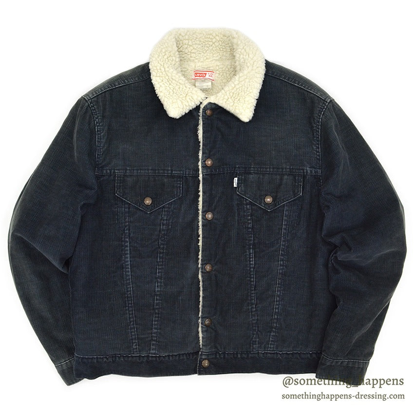1970's LEVI'S 70605-1517 BIG-E CORDUROY BOA JACKET ... 44
