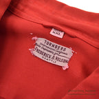 1950's TORNBERG RED RAYON GABARDINE SHIRT RARE SIZE ... XXL