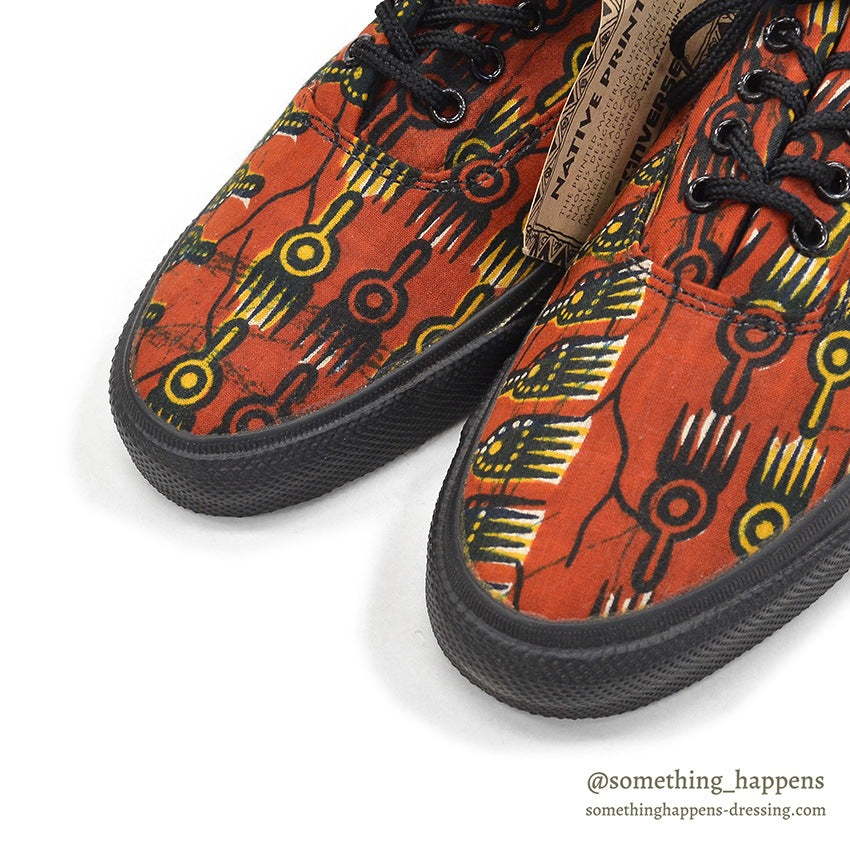 1990's DEADSTOCK CONVERSE AFRICAN PRINT BROWN SKIDGRIP LOW ... 7 1/2