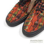 1990's DEADSTOCK CONVERSE AFRICAN PRINT BROWN SKIDGRIP LOW ... 7 1/2