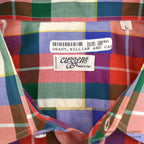~1980's CUZZENS PLAID COTTON DRESS SHIRT MADE IN IATLY 1 ... L