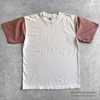 1990's LASPORTSWEAR RED CHECKERED SLEEVE T-SHIRT... L