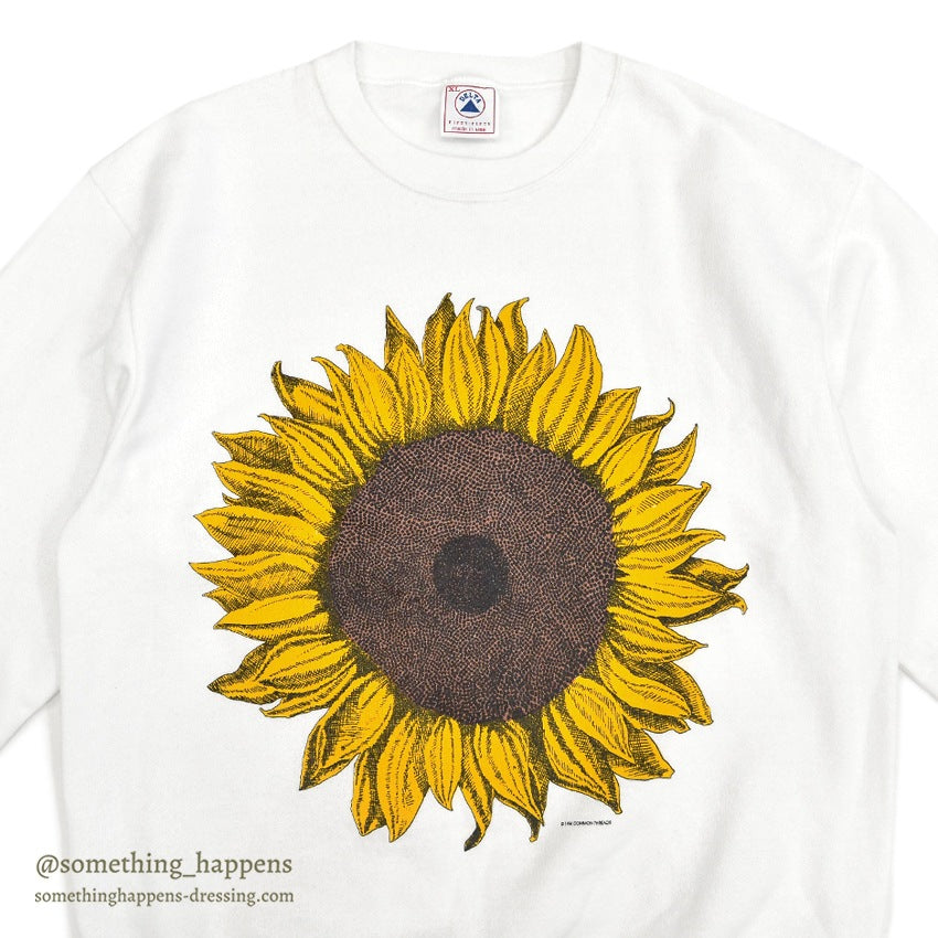 1990's DEADSTOCK DELTA SUN FLOWER SWEAT SHIRT... XL
