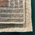 ANTIQUE PRIMITIVE FOLK ART PATCHWORK QUILT... 228cm/228cm