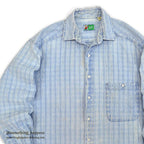 1990's JOHNNY COTTON DOBBY CLOTH L/S SHIRT ... S