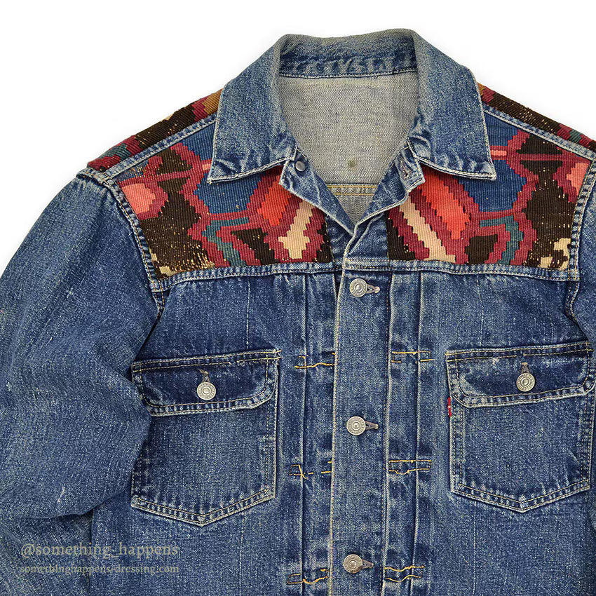 1950's LEVI'S 507XX TYPE2 DENIM JACKET WITH OLD RUG ...