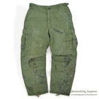 1960's USARMY JUNGLE FATIGUE PANTS POPLIN... MEDIUM-REGULAR
