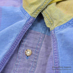 1980's~ EDDIE BAUER SUPERIOR MADRAS S/S SHIRT ... S