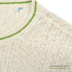 1960's~ OLD COTTON KNIT S/S SWEATER ...