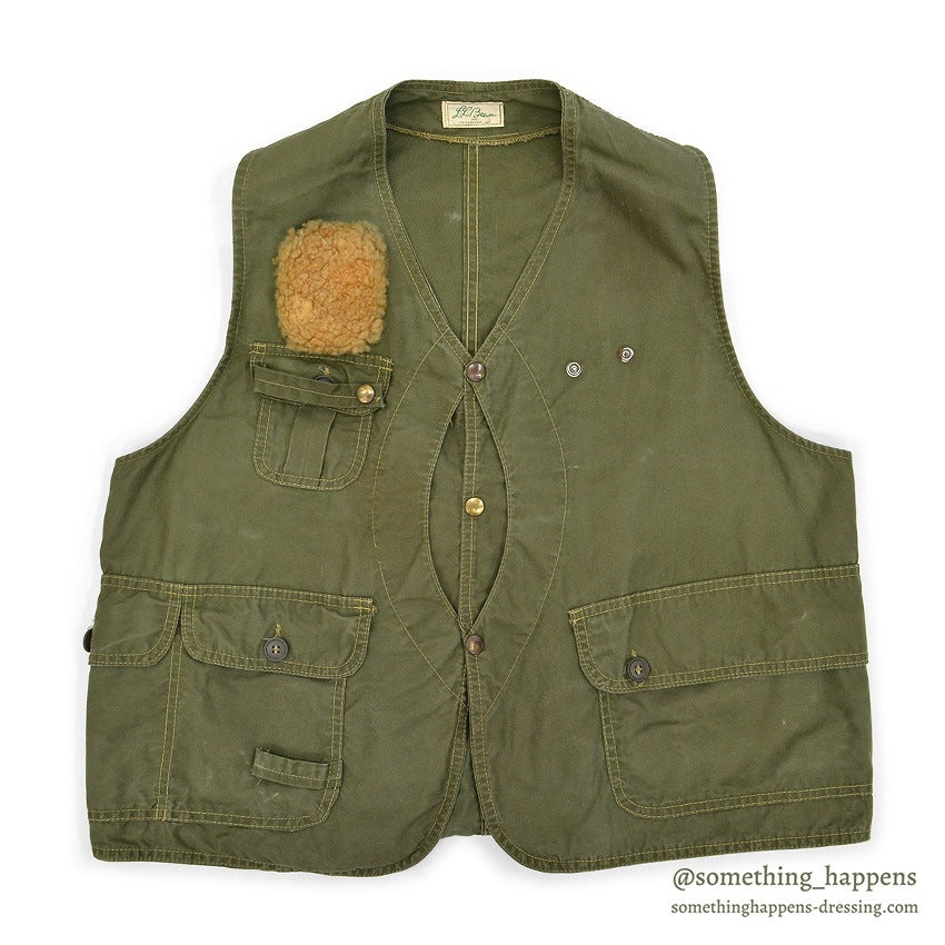 1960's LLBEAN FISHING VEST HALF MOON POCKET...