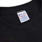 1990's CHAMPION REVERSE WEAVE SWEAT SHIRT BLACK 3 COLOR EYES LOGO ... L