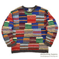 1990's J.CREW MULTI-COLOR WOOL KNIT SWEATER... M