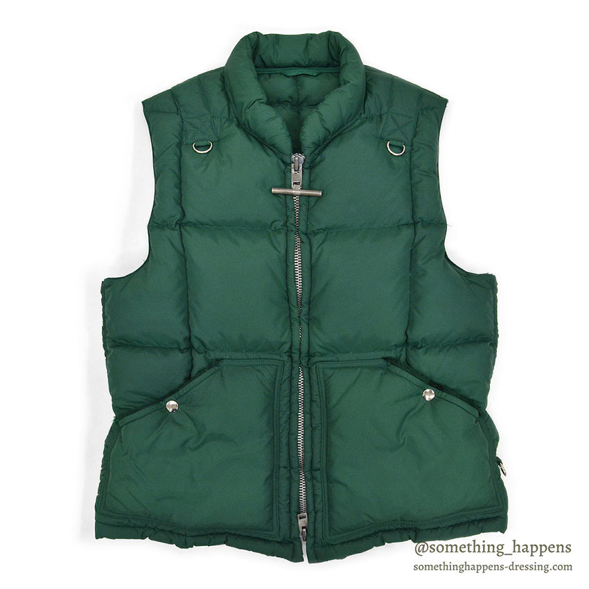 1970's MIGHTY-MAC NORSAC PRIME GOOSE DOWN VEST / GREEN... M