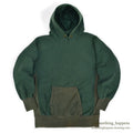 1990's CHAMPION BLANK REVERSE WEAVE SWEAT PARKA / GREEN TWO-TONE ... XL