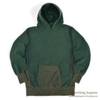 1990's CHAMPION BLANK REVERSE WEAVE SWEAT PARKA / GREEN TWO-TONE ... XL