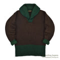 1930's Oakes Bros TWO-TONE SHAWL COLLAR SWEATER...