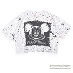 1990's DISNEY MICKEY MOUSE OVER SIZE T-SHIRT / CROPPED...