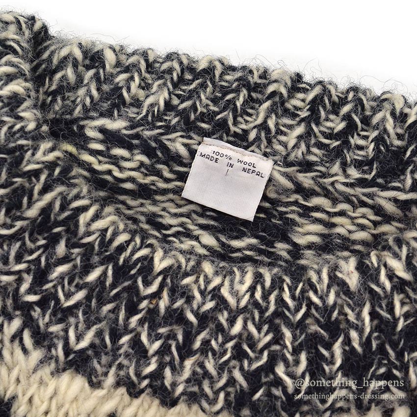 1990's OLD YIN YANG WOOL SWEATER...L