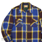 ~1950's TOWNCRAFT DE LUXE PLAID WOOL SHIRT ... M