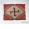 c.1900's NAVAJO RUG WHIRLING LOG SADDLE BLANKET ... 91cm/69cm