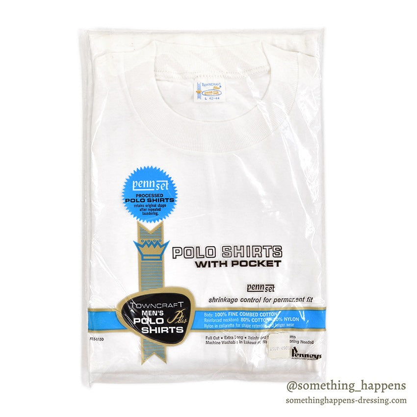 1960's~ DEADSTOCK TOWNCRAFT PENNEYS POCKET T-SHIRT 1 ... L