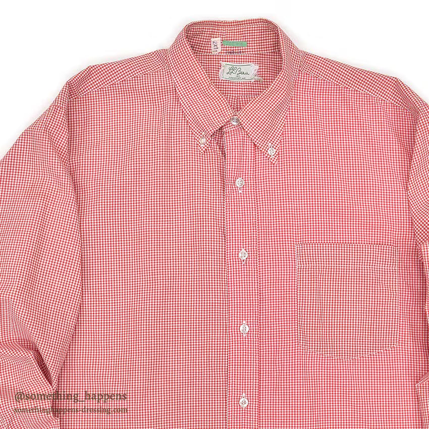 1970's LLBEAN GINGHAM CHECK B/D SHIRT...L