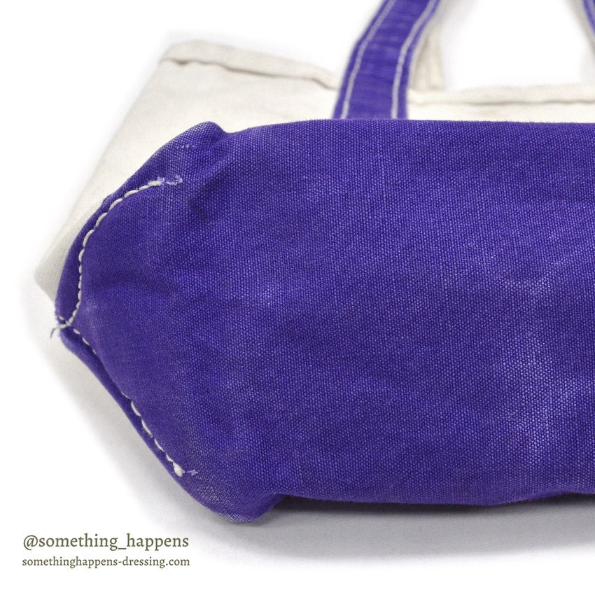 1970's LLBEAN BOAT AND TOTE PURPLE WITH ZIPPER POCKET / RARE... SMALL