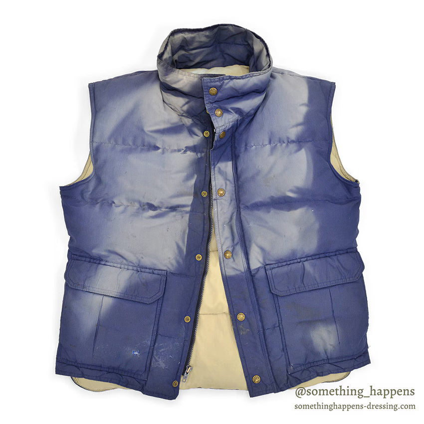 1980's REI DOWN VEST NAVY / SUN FADED ... L