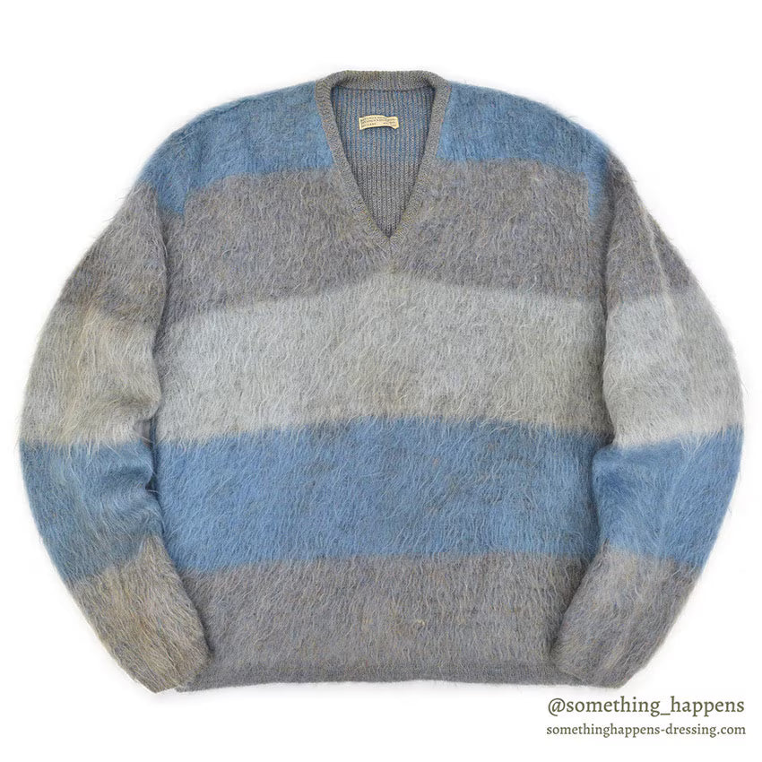 1960's TOWNCRAFT PENNEY'S MOHAIR V-NECK SWEATER...