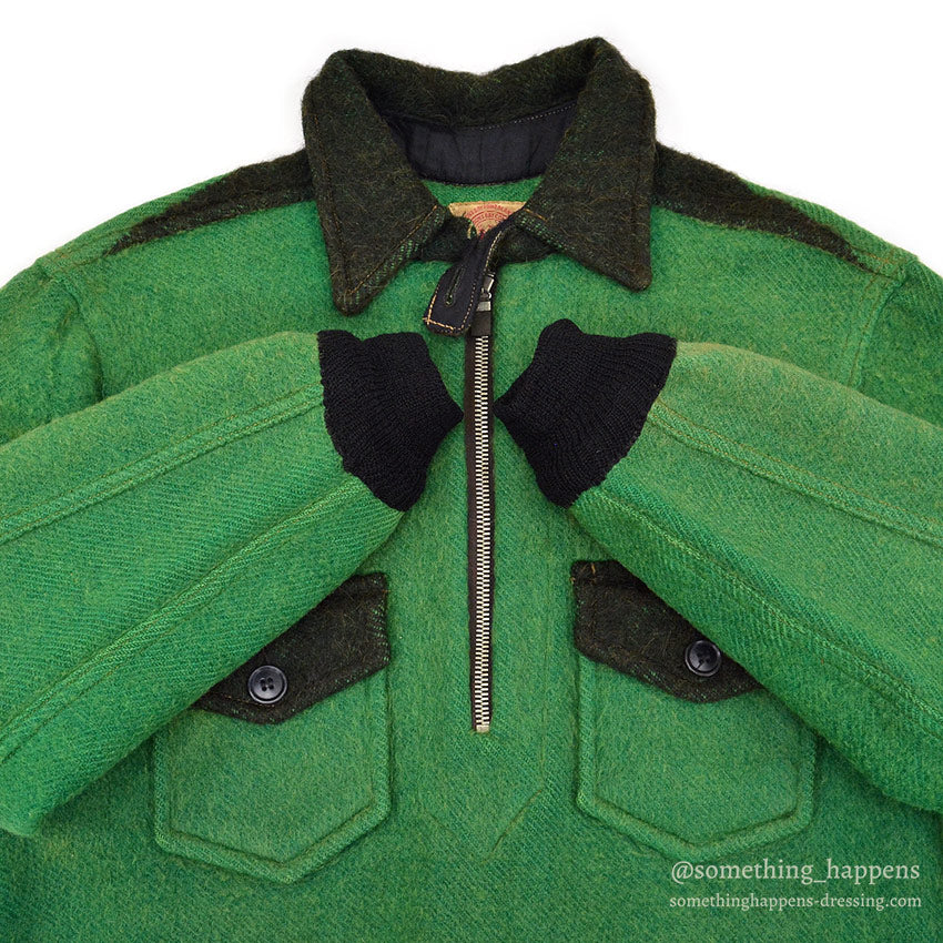 1920's HUDSON'S BAY COMPANY TWO-TONE WOOL JACKET / CHIN STRAP...