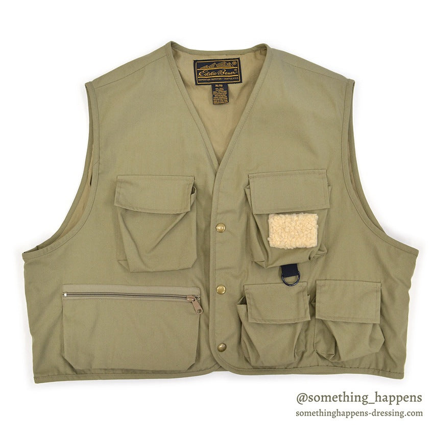 1980's EDDIE BAUER FISHING VEST / SHORT TYPE...XL