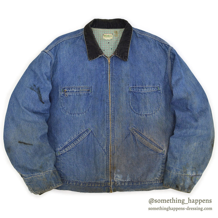 1960's OSHKOSH DENIM JACKET / COTTON FLANNEL BLANKET...