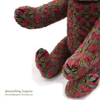 OLD QUILTED TEDDY BEAR / RARE...