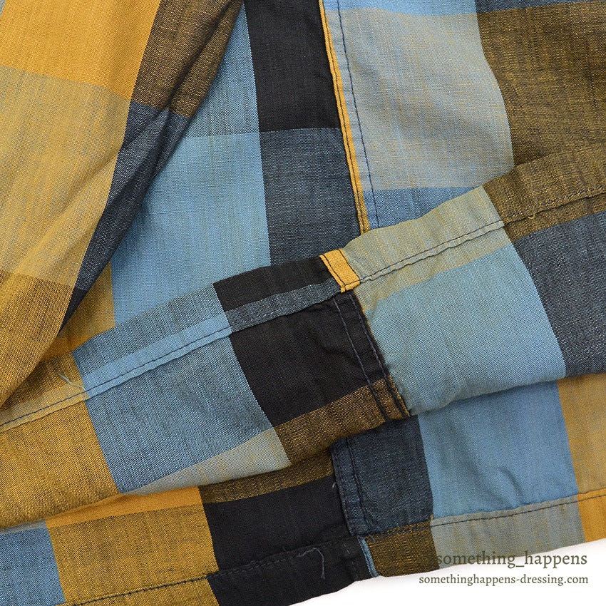 1960's BOND FIFTH AVENUE BLOCK PLAID SHIRT...L