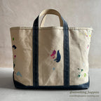 1980's LLBEAN BOAT AND TOTE NAVY / USED BY PAINTER... LARGE