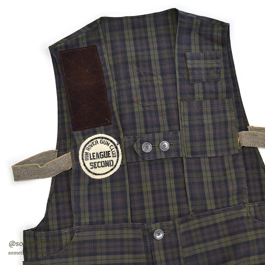 1960's GUN CLUB SHOOTING VEST / PLAID FABRIC ...
