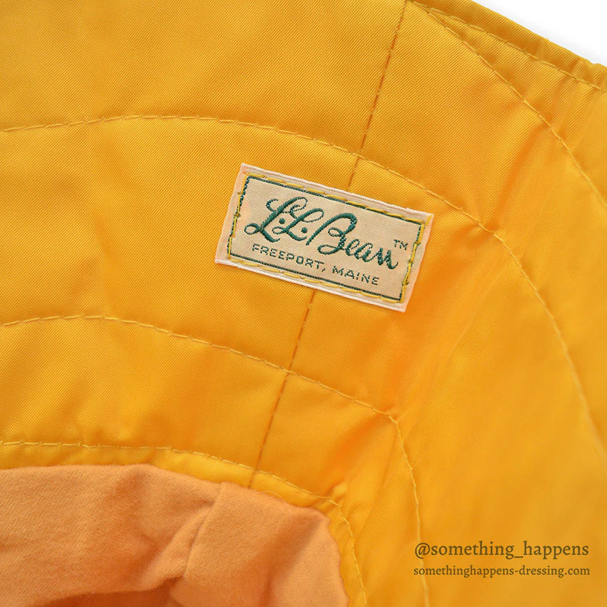 ~1970's DEADSTOCK LLBEAN RAIN HAT / YELLOW ... XL